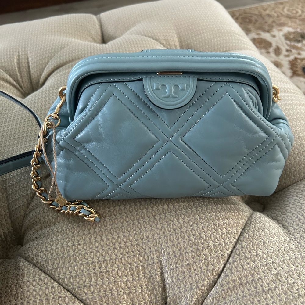 Tory Burch, Fleming Soft, Small Frame Crossbody Bag. - Picture 6 of 15